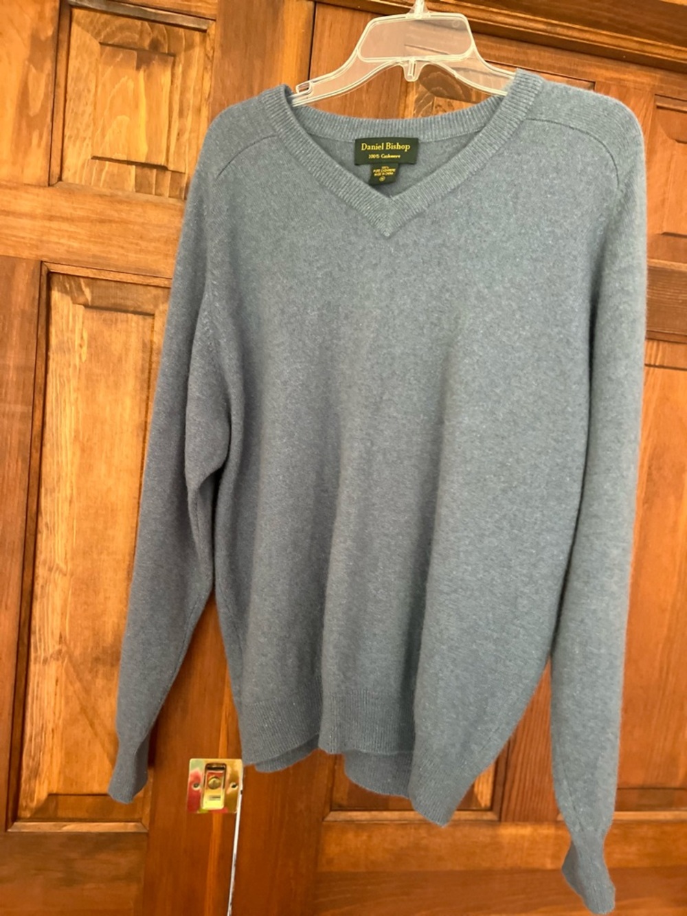 Men's Slate Blue V-Neck Sweater